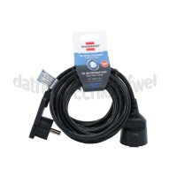 Foto van Brennenstuhl Snoer 3G1.5mm2 5 Meter Zwart 3680W 16A Verlengsnoer Platte stekker Randaarde 