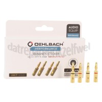 Foto van Oehlbach Adapter Performance Banaanstekker, 4 stuks B3 Pin 4mm Gold 