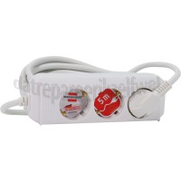 Foto van Brennenstuhl Tafelcontactdoos Eco-Line Wit 5 meter 3x1,5 3-voudig, max. 3500W 