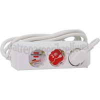 Foto van Brennenstuhl Tafelcontactdoos Eco-Line Wit 3 meter 3x1,5 3-voudig, max. 3500W 