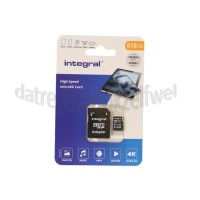 Foto van Integral Memory card High Speed, Class 10 (incl.SD adapter) Micro SDHC card 512GB 100MB/s 