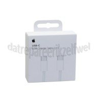 Foto van Apple USB-C Kabel USB-C Oplaadkabel geweven, 1 meter, wit 60W, laden en gegevensoverdracht 