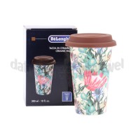 Foto van DeLonghi Thermosbeker Keramische beker met dubbele wand Flowers, 300 ml 