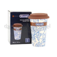 Foto van DeLonghi Thermosbeker Keramische beker met dubbele wand Blu Flower, 300 ml 