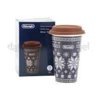 Foto van DeLonghi Thermosbeker Keramische beker met dubbele wand Knitted, 300 ml 