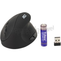 Foto van ACT Muis Ergonomische muis, draadloos, Zwart 1600 DPI 