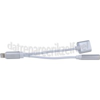 Foto van Spez Verloopkabel Lightning male naar lightning/audio female, 15cm, wit Apple Lightning 