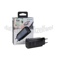 Foto van Gembird USB power adapter USB-C Combo Snellader, 65W USB-C, USB-A, 3 Poorten, PowerDelivery 