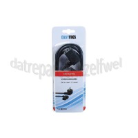 Foto van Easyfiks Netvoedingskabel Voedingskabel C13 haaks, 230V, Zwart 1.5 Meter, 3x1.00mm2 