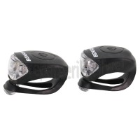 Foto van Lamp LED Fietslampen Siliconen 3 Standen, Knoopcel batterijen 