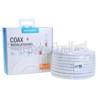 Foto van Technetix Coaxkabel Coax Installatiekabel, 4G Proof, Ziggo geschikt 4K Ultra HD 