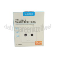 Foto van Technetix Wandcontactdoos Tweegatsdoos TRAS-2000 SHOP Radio/TV 