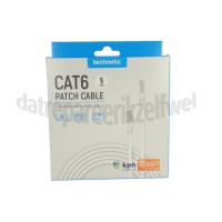 Foto van Technetix Aansluitkabel Patchkabel Cat6 wit RJ45 5 meter Snelheden van 10Gbps 