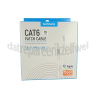 Foto van Technetix Aansluitkabel Patchkabel Cat6 wit RJ45 10 meter Snelheden van 10Gbps 