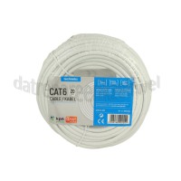 Foto van Technetix Aansluitkabel Installatiekabel Cat6 wit 20 meter Snelheden van 10Gbps 