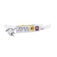 Foto van Q-Link Tafelcontactdoos 2x Euro, 2x randaarde 4-voudig met schakelaar 