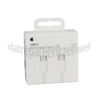 Foto van Apple USB Kabel Wit, 100 cm, Geweven USB-C naar USB-C 