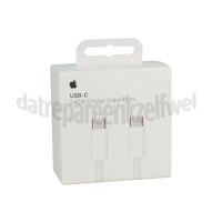 Foto van Apple USB Kabel Wit, 200 cm, Geweven USB-C naar USB-C 