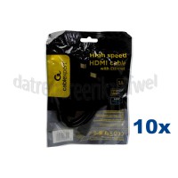 Foto van HDMI Kabel HDMI A Male - HDMI A Male 1,8 Meter, High Speed met Ethernet, Verguld 