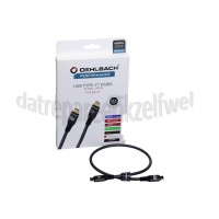 Foto van Oehlbach USB Kabel Pulse CC USB-C Kabel, 0,5 Meter USB-C 3.1, 40Gbps, 240W 