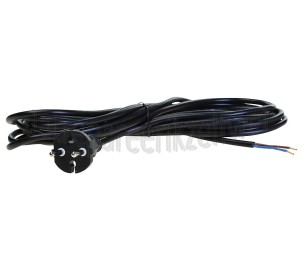Foto van Snoer H05VVF 2x0.75mm2 zwart 6M soepel stofzuiger kabel 