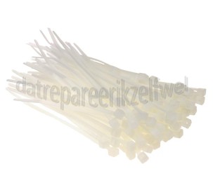 Foto van Bundelbandjes 2,5 mm wit Tie-wrap 