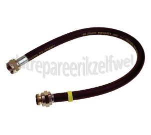 Foto van Gasslang Rubber flexibel voor los staande apparaten Gastec 80 cm met koppelingen 