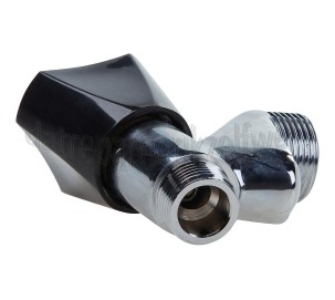 Foto van Kraan Kiwa beluchte kraan 1/2 zwarte knop 