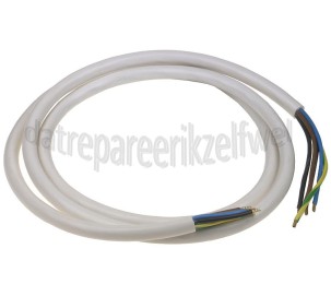 Foto van Snoer Perilex snoer 5x2,5mm2 H05VV-F Wit 2M Fornuissnoer 5 aderig (voor Perilex) 