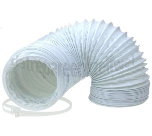 Foto van Slang 100 mm wit -PVC- 1,5 mtr. incl. trekbandjes -doos- 