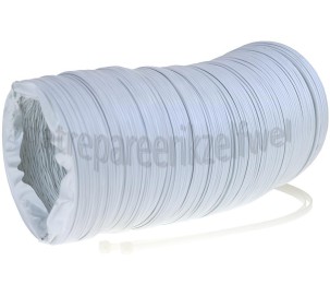 Foto van Slang 102 mm wit -PVC- 3 meter incl. trekbandjes -doos- 