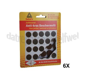 Foto van Deltafix Krasvilt Anti-krasvilt bruin rond 17mm 