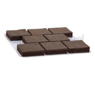 Foto van Deltafix Krasvilt Anti-krasvilt bruin vierkant 25x25mm 