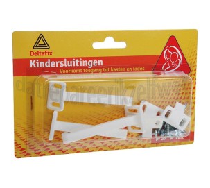 Foto van Deltafix Kindersluiting Kindersluitingen wit Voor kastjes en laden 