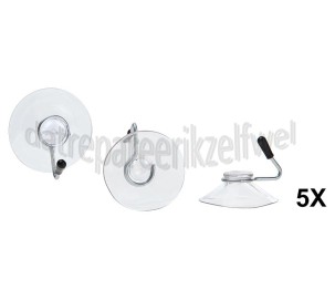Foto van Deltafix Zuighaakje transparante zuighaakjes Met zuignap 44mm 