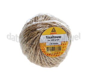 Foto van Deltafix Sisaltouw Sisaltouw, 5 rollen a 30 mtr Ca 30m/100g 
