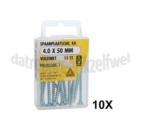 Foto van Deltafix Multischroef Spaanplaatschroeven Verzinkt 4,0 x 50mm 
