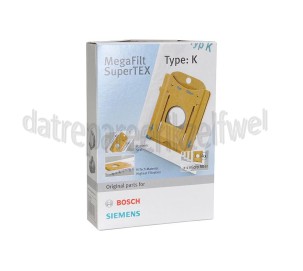 Foto van Bosch Stofzuigerzak S Smily TypeK Type K ARRIVA, Big Bag 3L, BSN1810 