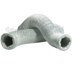 Foto van Slang 100 mm wit -PVC+ALU-10mtr 