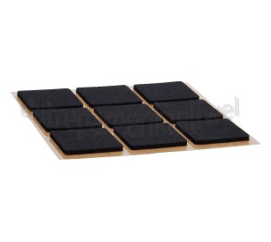 Foto van Deltafix Anti slip-rubber Anti-sliprubber zwart Zelfklevend 25x25mm 