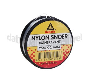 Foto van Deltafix Koord Nylon koord Transparant 25mx0.5mm 