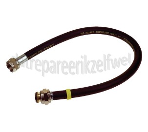 Foto van Easyfiks Gasslang Rubber flexibel voor los staande apparaten Gastec 80 cm met koppelingen 