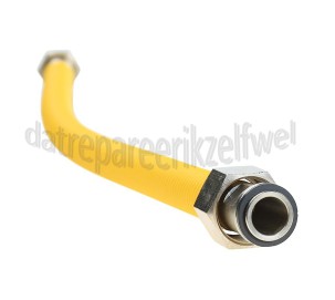 Foto van Gasslang RVS gasslang alleen voor inbouw apparatuur RAM 60 cm geel met koppelingen 