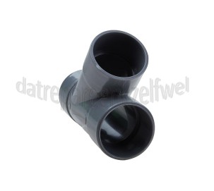 Foto van Sanitair T-stuk PVC 40mm 45 gr. 3x lijm 