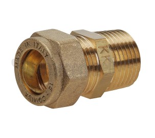 Foto van Dps Knelkoppeling recht 1/2' buiten x 15mm 