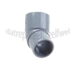 Foto van Dps Bocht PVC 32mm 45 gr. 1x spie 1x lijm 