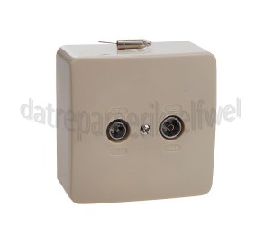 Foto van Hirschmann Rijgwandcontactdoos Voor opbouw en inbouw montage, nummer 38 shop GEDU15 