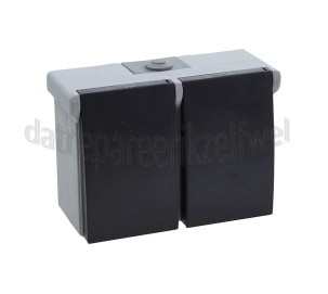Foto van Wandcontactdoos spatwaterdicht 2 voudig opbouw 