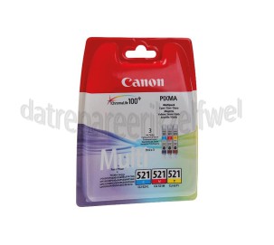 Foto van Canon Inktcartridge CLI 521 Color pack C/M/Y Pixma iP3600,Pixma iP4600 