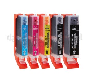 Foto van Easyfiks Inktcartridge PGI 550 CLI 551 Multipack BK/BK/C/M/Y Pixma MX925, MG5450 